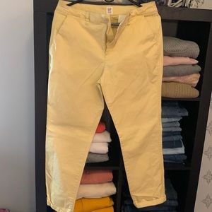 Yellow girlfriend khakis